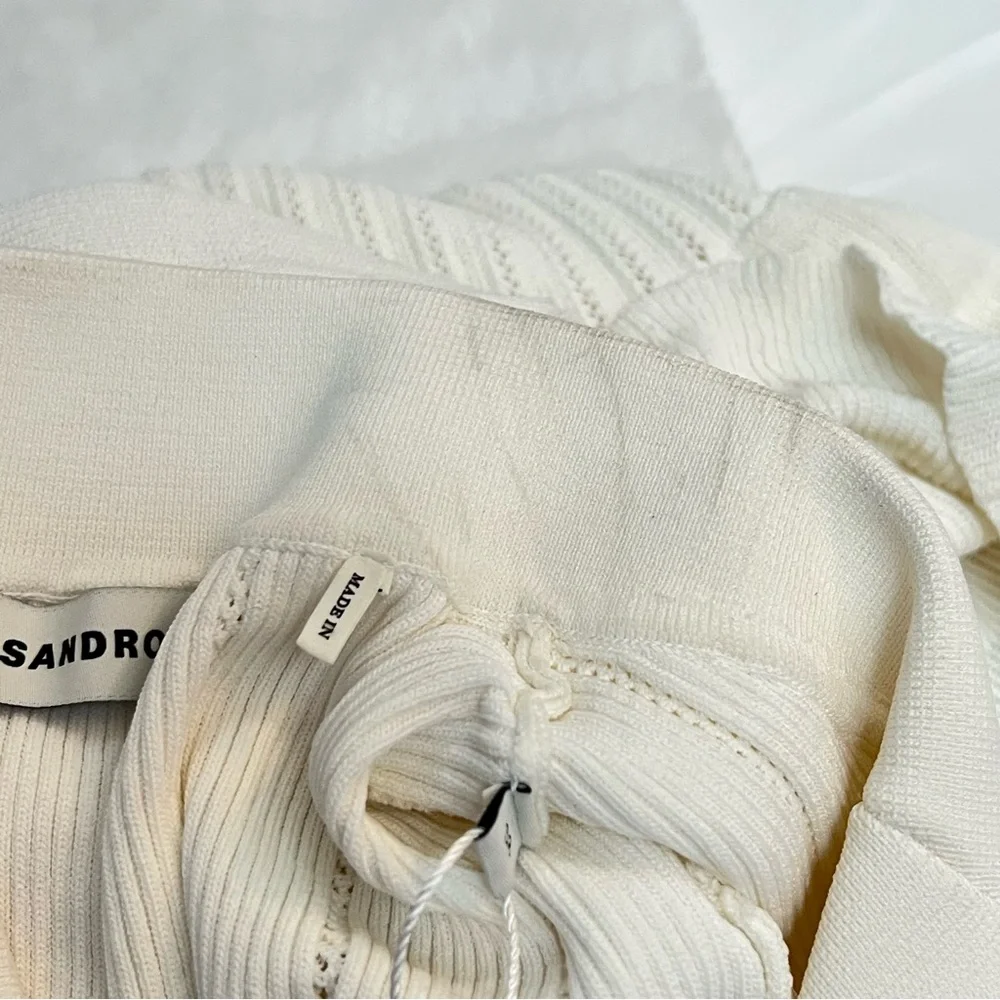 NWT Sandro Olympe Knit Maxi Dress $282 at Sandro/Bloomingdales—collar dirt marks - Picture 12 of 14